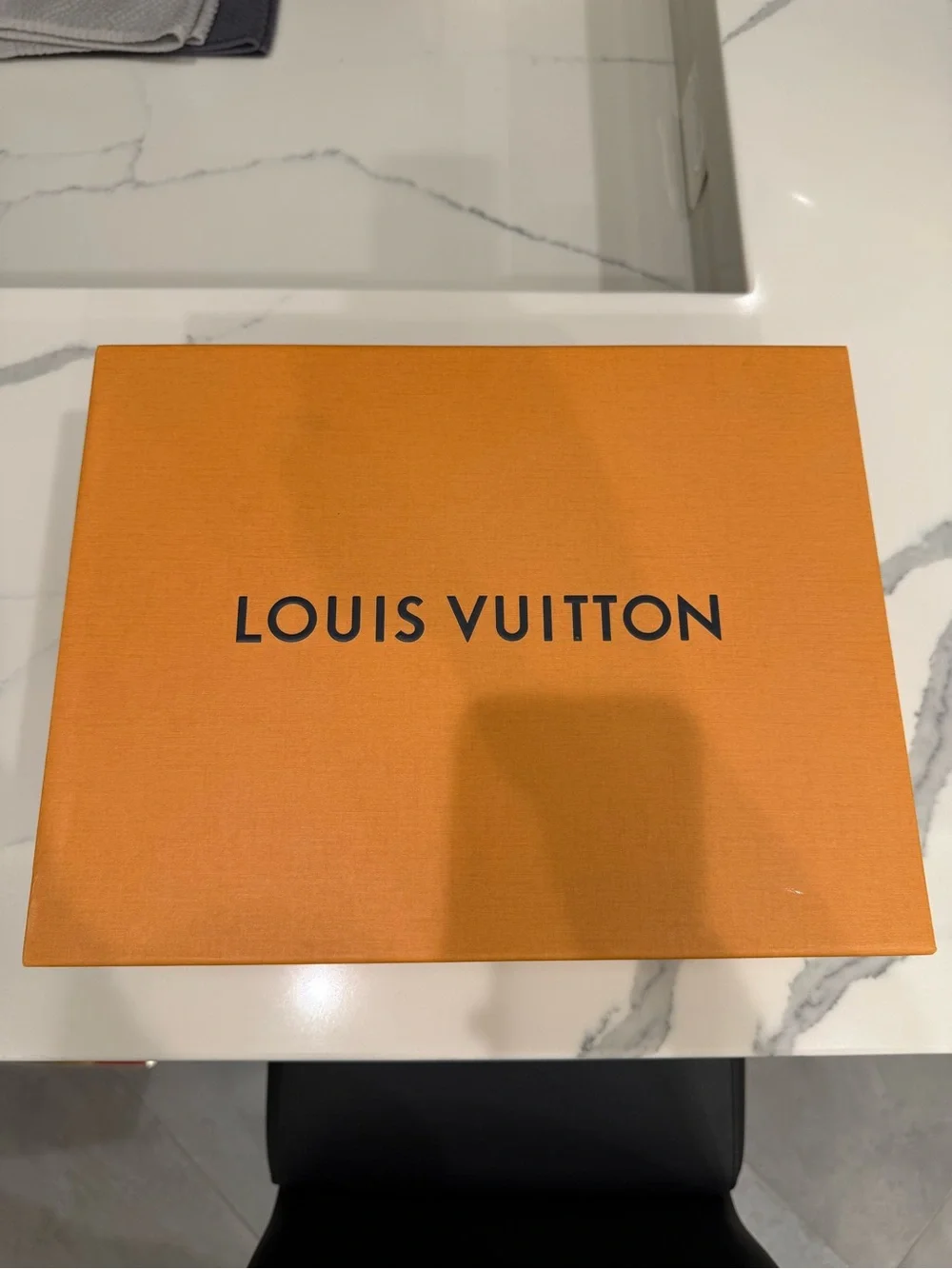 Louis Vuitton Montaigne Brown Leather LV Logo Loafers Authentic Box & Receipt